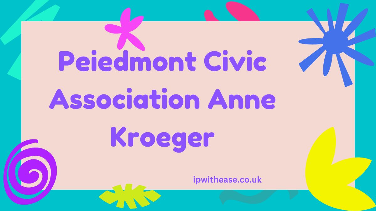 Peiedmont Civic Association Anne Kroeger